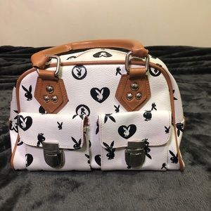 Playboy White/Black Monogram Bag, Super Rare! Y2K